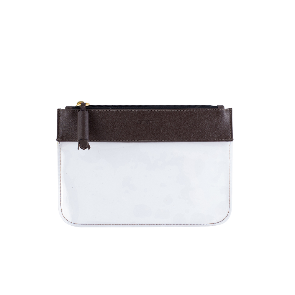Necessaire Alice M Transparente Bolonha Espresso