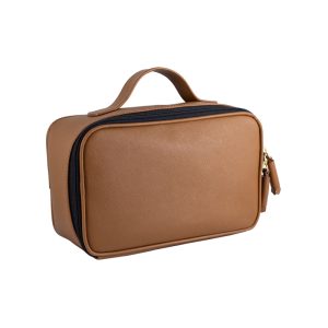 Necessaire Vivi Saffiano Caramelo