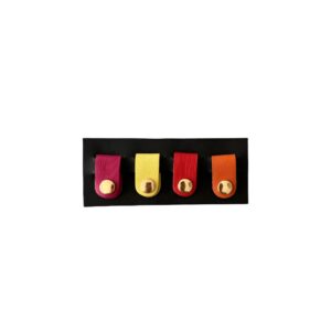 Kit Luna Porta Fio / Marcador de Taça - Cores Quentes