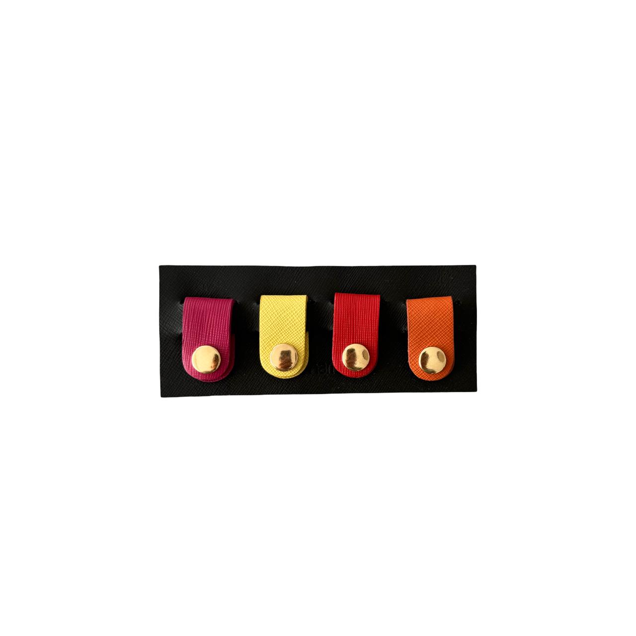 Kit Luna Porta Fio / Marcador de Taça - Cores Quentes